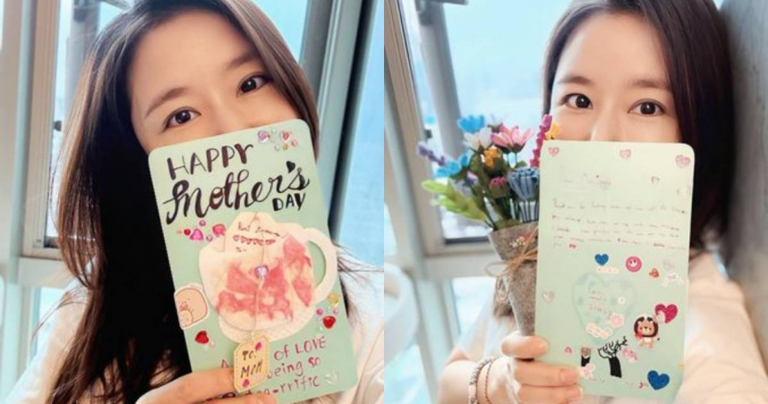 林心如在IG上分享女兒送給她的手作禮物。（圖／翻攝自林心如IG）