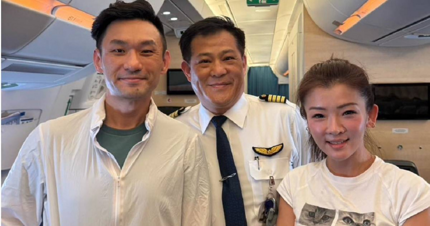 醫師張振榕跟妻子林莘妮在飛機上救老太太的命，機長親自致謝。（圖／張振榕醫師的健康相談室臉書）