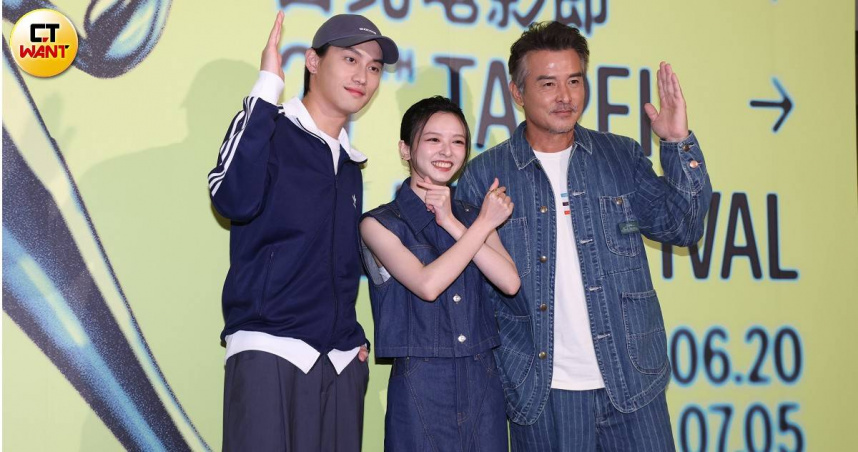 圖1：范少勳、陳姸霏、李銘順拍《凶宅專賣店》遇到不少靈異事。（圖／焦正德攝）