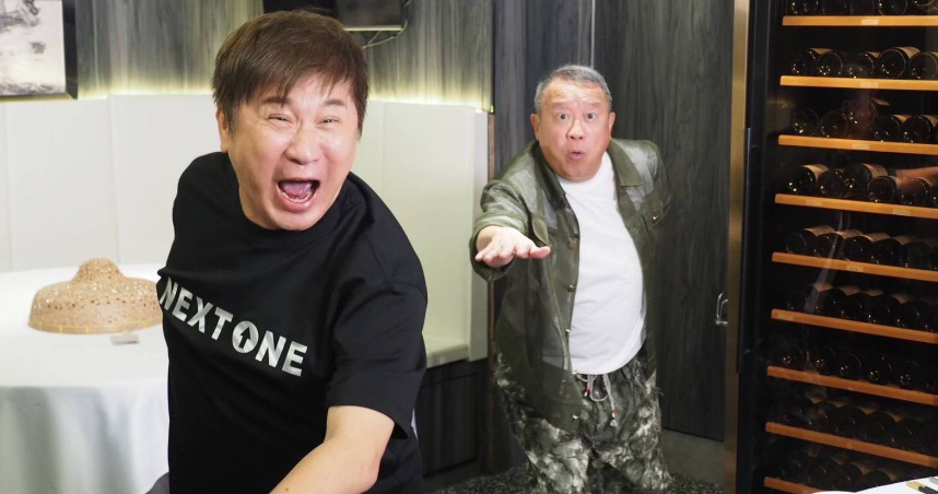 胡瓜（左）到香港，曾志偉擔任地陪。（圖／下面一位提供）