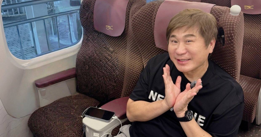 胡瓜到日本旅遊，首次體驗搭乘新幹線。（圖／下面一位提供）