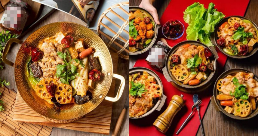 某麻辣香鍋店的餐點意外出現「木質食物夾」。（圖／翻攝自業者臉書）