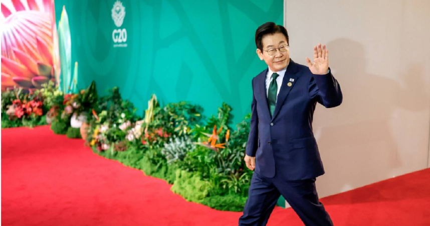 南韓總統李在明23日出席20國集團（G20）領導人峰會。（圖／達志／美聯社）