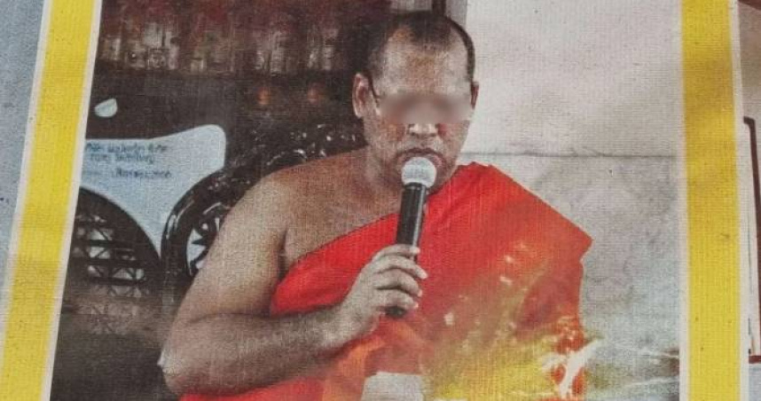 泰國暖武里府一間寺廟住持捲入與6名女子往來風波，已於2月23日還俗。（圖／翻攝自Thai Tabloid）