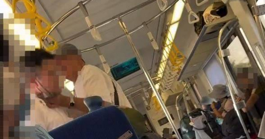 台鐵區間車爆衝突！老翁大聲訓女不聽勸「怒掐列車長」　車廂互毆打到頭破血流