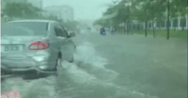 豪雨襲捲台南 工業區淹水至腳踝