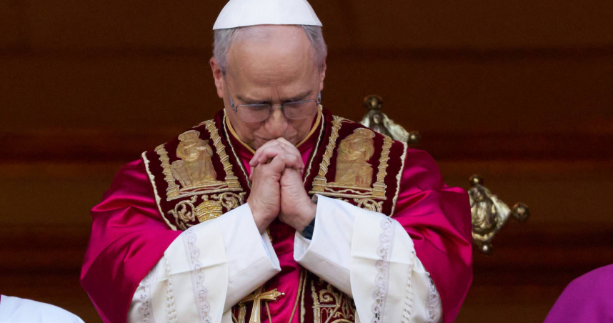 剛當選為天主教第267任教宗的良十四世10日首次公開闡述其教宗任期願景。（圖／達志／美聯社）