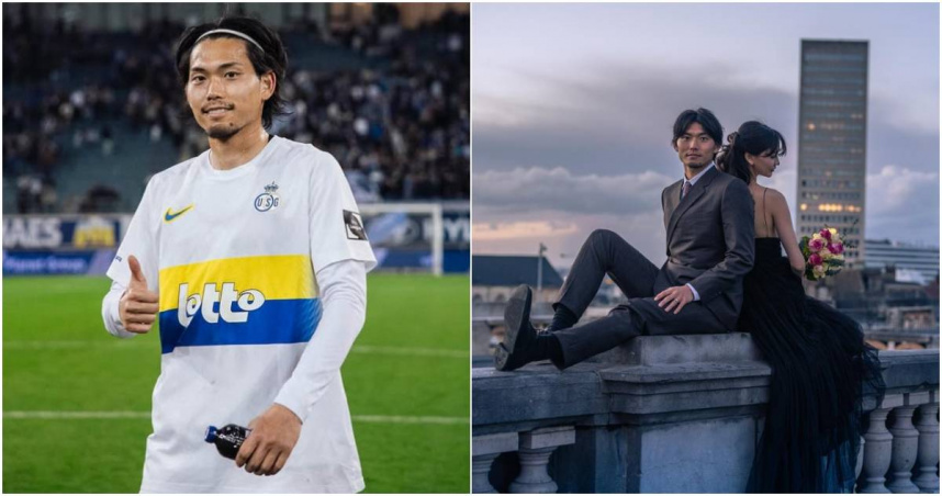 日本27歲足球國手町田浩樹去年才剛迎娶新婚妻，怎料上月比賽時竟被踢到下體，導致「睪丸破裂」緊急送醫手術。（圖／擷取自Instagram／koki.machida_official）