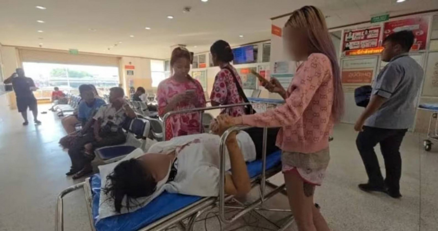 泰國一名女子因以為隆鼻被撞壞，失控持刀砍傷男友頭部。（圖／翻攝自khaochononline）