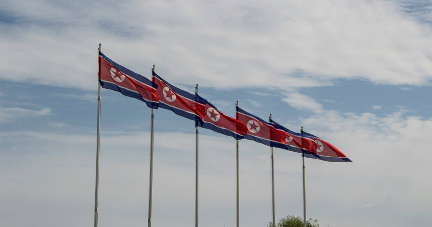 北韓國旗。（示意圖／unsplash）