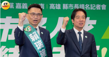民進黨高雄市長參選人賴瑞隆（左）力拼年底勝選。（資料圖／黃耀徵攝）
