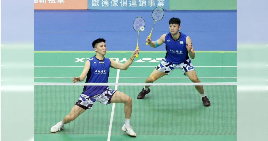 王齊麟（右）、邱相榤勇奪2025台北羽球公開賽男雙冠軍。（報系資料照／中國時報記者杜宜諳攝）