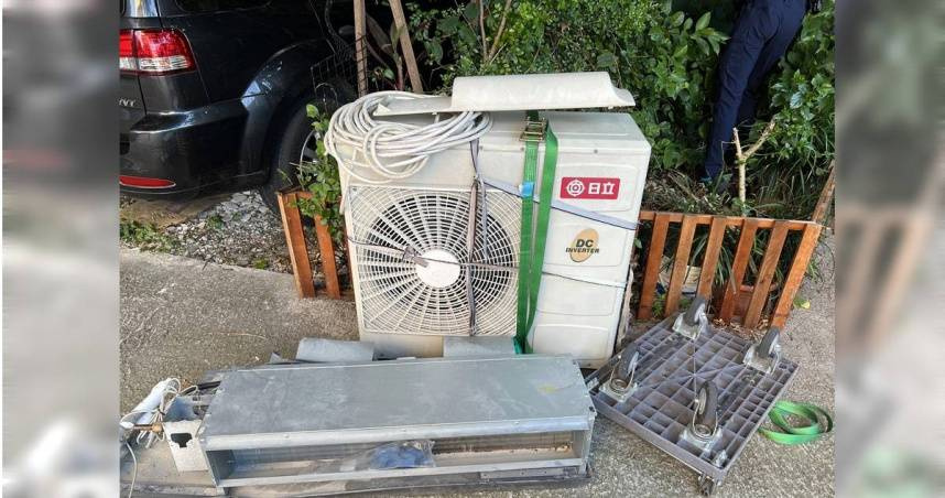 新北林口爆墜樓意外，屋主安裝冷氣時墜落，搶救無效亡。（圖／翻攝畫面）