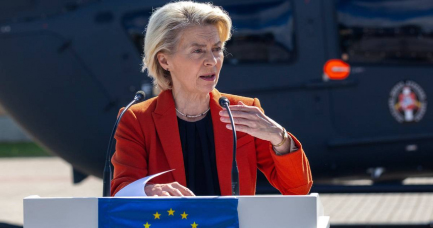 歐洲聯盟執行委員會主席馮德萊恩（Ursula von der Leyen）。（圖／達志／美聯社）