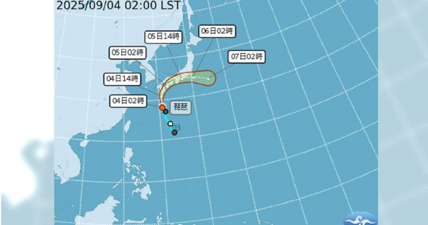 今年第15號颱風「琵琶」。（圖／中央氣象署）