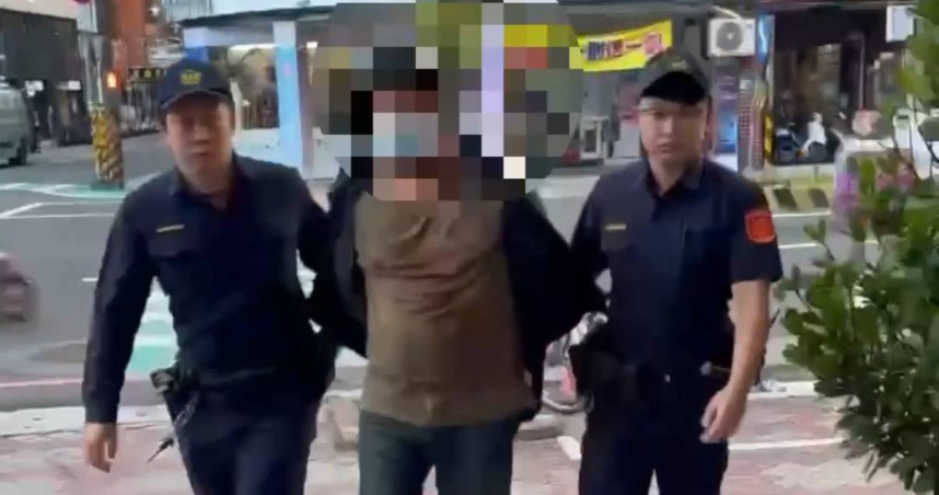 陳男因家產問題與姐妹發生爭執，竟持刀洩憤釀1死2傷，當場遭警方逮捕。（圖／翻攝畫面）