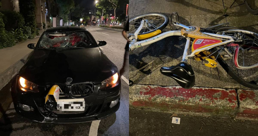 新北中和凌晨死亡車禍！轎車追撞YouBike　騎士頭部重創不治