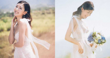 女星曝絕美婚紗照!深V剪裁「炸出雪白巨乳」 邪惡視角全看光