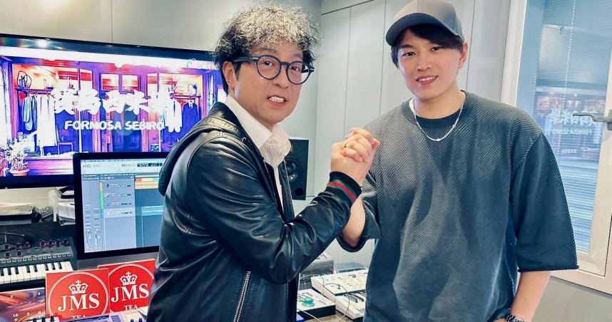 阿弟（右）近期為《寶島西米樂》獻聲主題曲與片尾曲。（圖／JMS蔣三省音樂提供）
