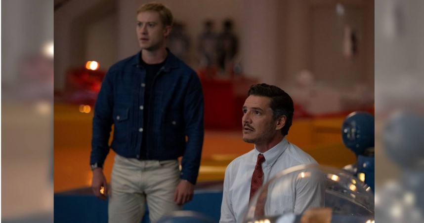 喬瑟夫昆恩（左）在《驚奇4超人：第一步》飾演霹靂火，獲讚是大亮點。（圖／漫威影業提供）