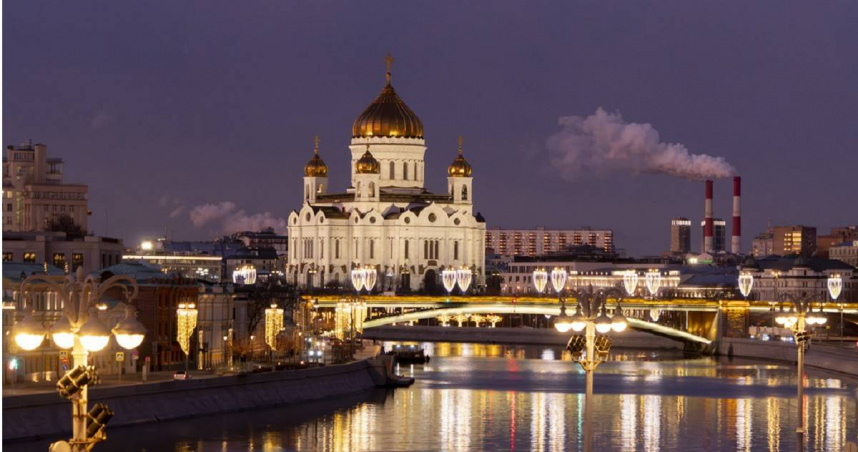 基督救世主主教座堂（俄語：Храм Христа Спасителя）是莫斯科及全俄羅斯牧首的座堂。（圖／達志／美聯社）