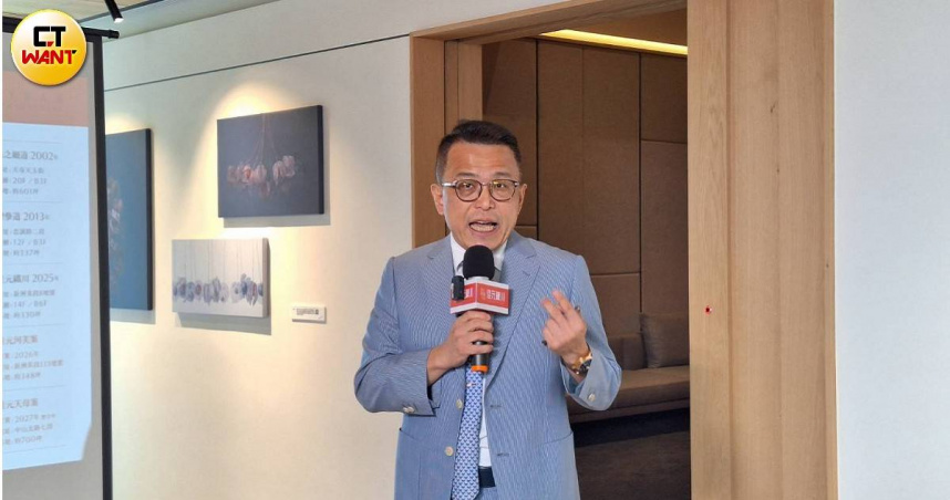 佳元建設  董事長蔡錫全表示，現在市況不佳、貸不到款的問題嚴重，儘管客戶有需求、也喜歡產品，但卻不敢出價進場。（圖／林榮芳攝）