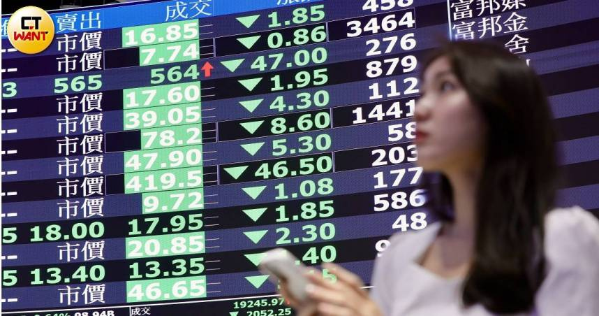 台股收盤狂瀉近1500點，台積電崩70元，權值股一片慘綠。（圖／黃耀徵攝）