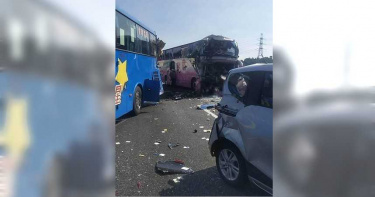 國3車禍女導遊遭2車追夾身亡 乘客還原現場「急煞1秒就撞上」
