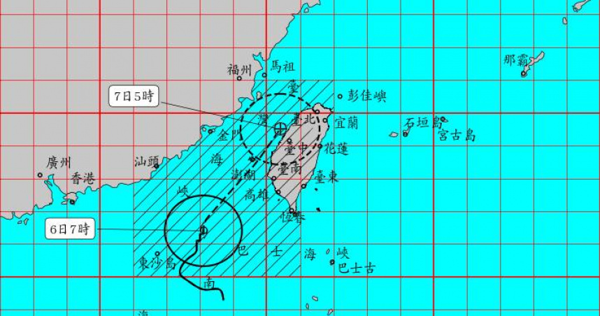 輕度颱風「丹娜絲」逐漸增強，目前正加速北上。（圖／翻攝自氣象署）