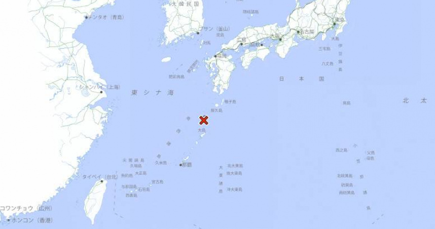 日本鹿兒島縣南方的吐噶喇列島，地震活動頻繁。（圖／日本氣象廳）