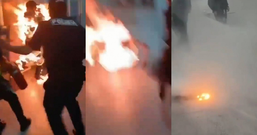 男子因為錯過航班，竟然在機場引火自焚。（圖／翻攝自社群網站X @@Fahadnaimb）