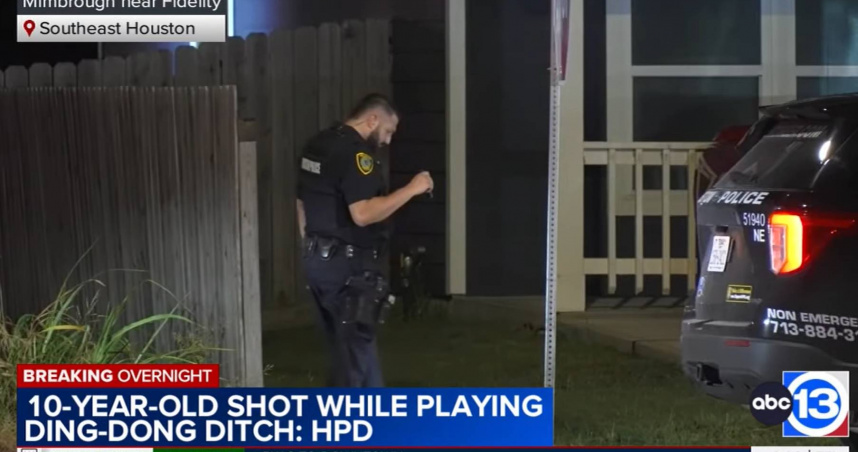 男童中彈後由消防與醫護人員緊急處置，隨即送往醫院搶救，目前情況危急。（圖／翻攝自ABC13 Houston，下同）