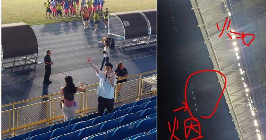 台北市議員苗博雅協助民眾疏散，讓鄭運鵬大讚「臨場反應很好！有領隊之風」。（圖／翻攝自鄭運鵬臉書、Threads）