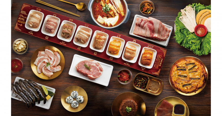 中秋三人套餐。（圖片提供／八色烤肉）