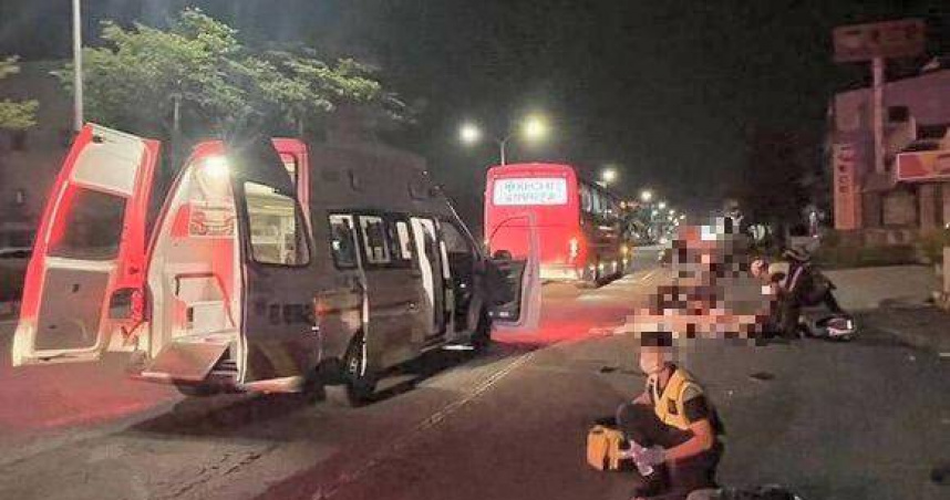 彰化台一線車禍17歲女乘客不治，警方初判疑因分心駕駛釀禍。（圖／翻攝畫面）