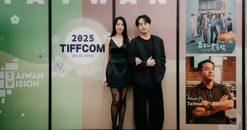 楊晴(左)、楊銘威現身東京宣傳新戲也大啖日本美食。（圖／TVBS）