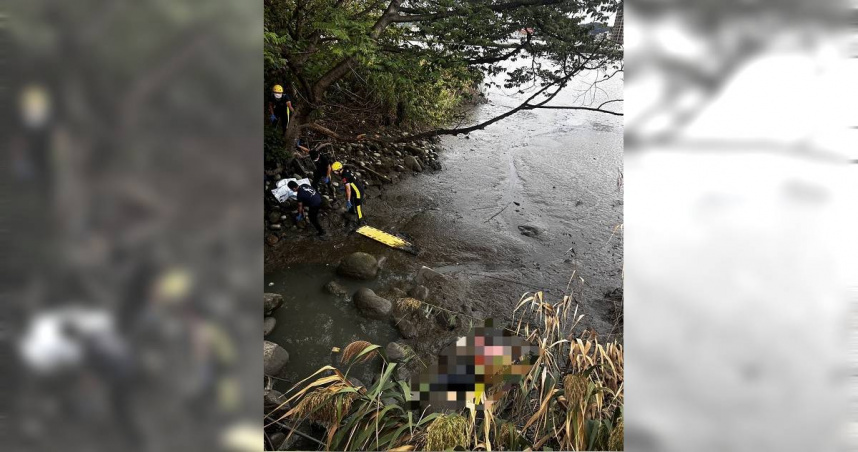 三重長元抽水站4日發現浮屍，但死者身分難以辨認，得靠DNA比對才能釐清。（圖／翻攝畫面）