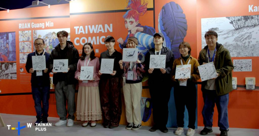 《Taiwan Comic Universe》貼身記錄謝東霖、丁柏晏、Yashin、每日青菜、Julai等創作者的生活與工作現場。（圖／TaiwanPlus提供）