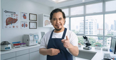 黃秋生受邀擔任「脂肪肝衛教大使」，指出脂肪肝就是肝有病。（圖／社團法人台灣肝病醫療策進會提供）