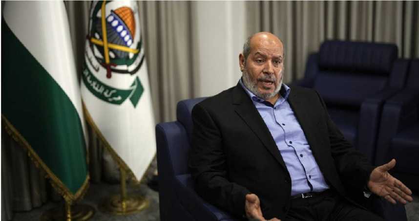 領導哈瑪斯（Hamas）的5人委員會成員之一哈亞（Khalil al-Hayya），本週稍早當選為該組織的新任領導人。（圖／達志／美聯社）
