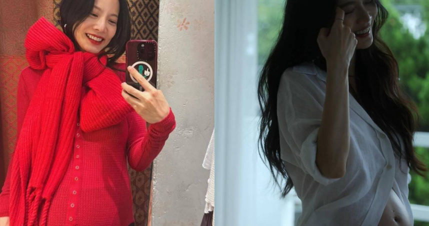 曾之喬昨（1日）曬孕肚，分享孕婦心情。（圖／翻攝自IG／chiaochiaotzeng）