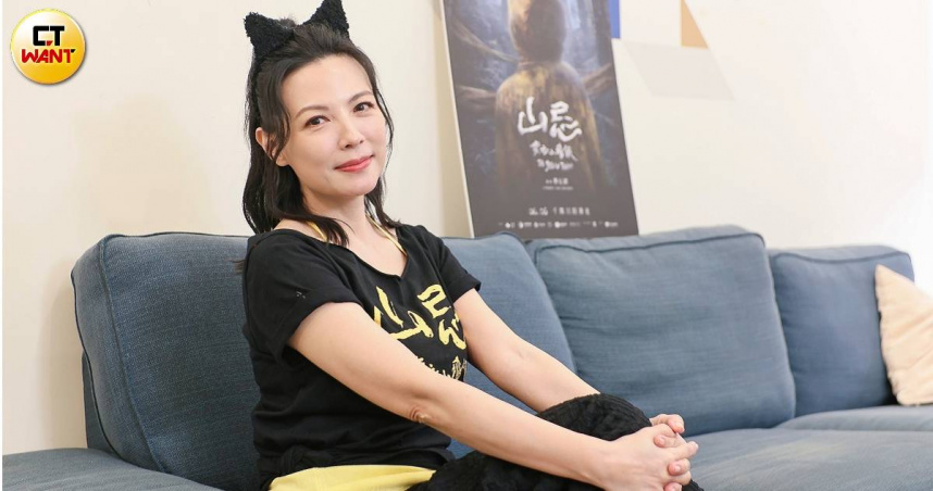 陳孝萱在《山忌 黃衣小飛俠》素顏上陣，飾演痛失愛子的媽媽。（圖／楊澍攝）