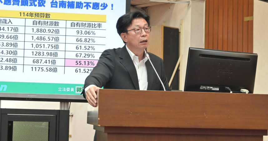 立委郭國文說，謝龍介缺席80%質詢，本委會只質詢3次，就是薪水小偷。（圖／翻攝自郭國文臉書）