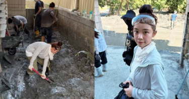 李多慧現身花蓮縣光復鄉，走入災區泥濘中拿起鏟子與志工、國軍弟兄清淤。（ 圖／翻攝自Instagram@le_dahye）