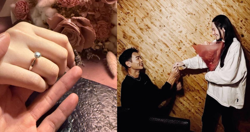 禾浩辰向吳品潔求婚。（圖／翻攝自Instagram／hungbruce）