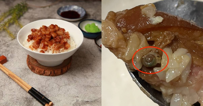 高雄一家必比登名店，肉燥飯裡有蝸牛。（圖／翻攝店家臉書、Threads／@_jiean_2.ore）