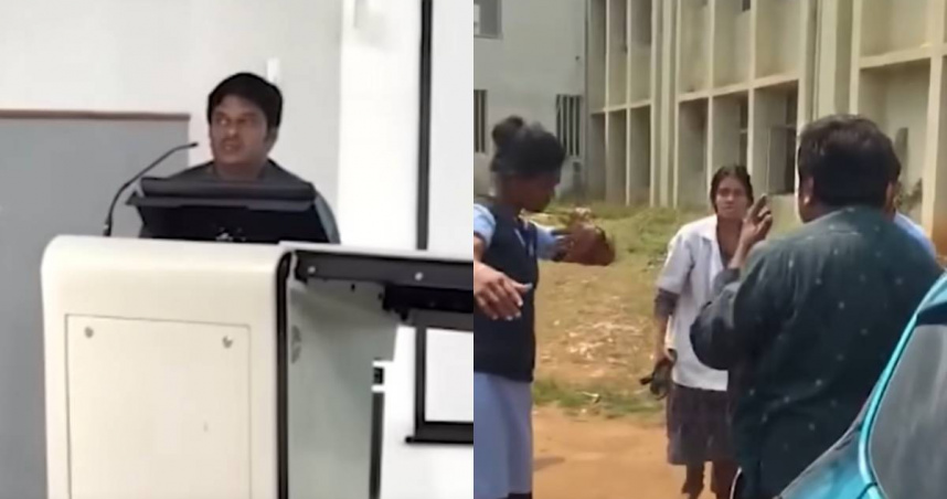 印度醫學院一名助理教授在課堂上公然告白女學生，事後遭到學生毆打。（圖／翻攝自youtube／NDTV）