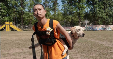 阿翔「失蹤」等待救援 浩子聯手搜救犬上山找人