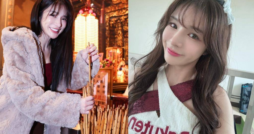 林岱縈在過年挑戰用ChatGPT挑選刮刮樂。（圖／中國時報陳俊吉攝、樂天桃猿提供）