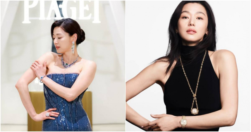外傳全智賢老公投資虛擬貨幣相關股票慘賠韓幣150億元,女神不得不積極上陣,填補老公錢坑。(圖/翻攝IG/piaget)